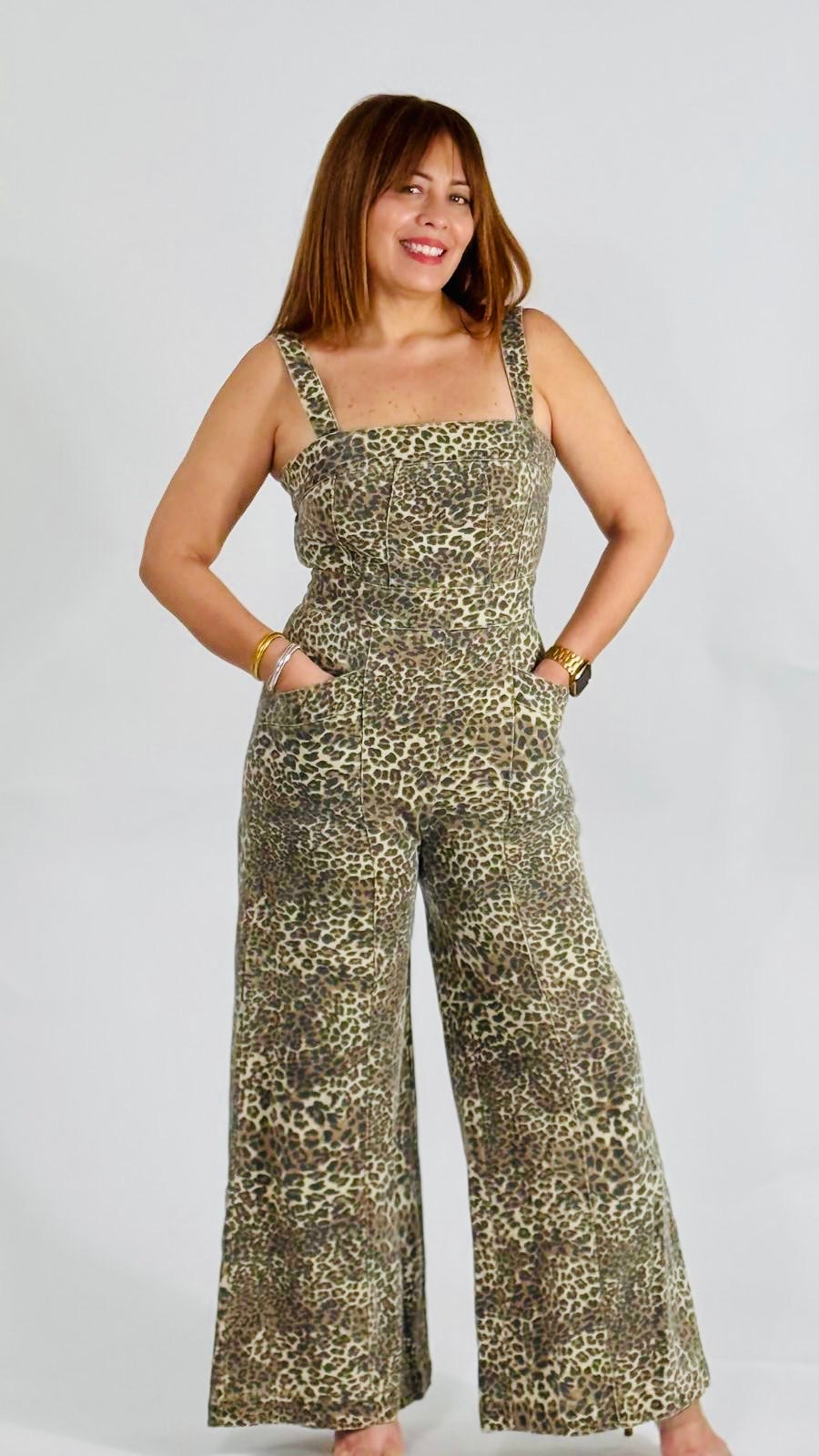 Ximena's Leopard Wide Leg Jumpsuit