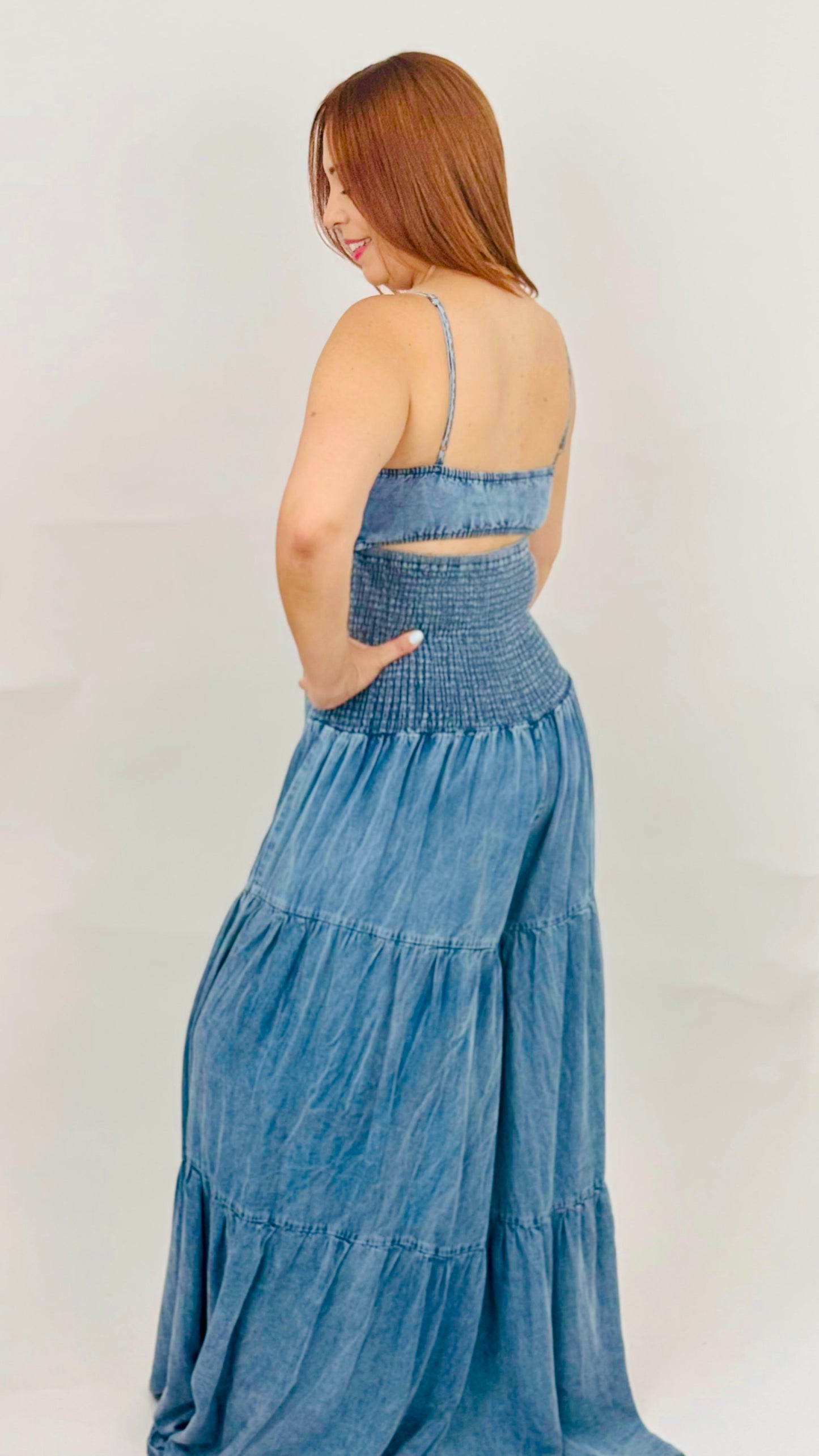Aurora's Tencel Wide Leg Jumpsuit