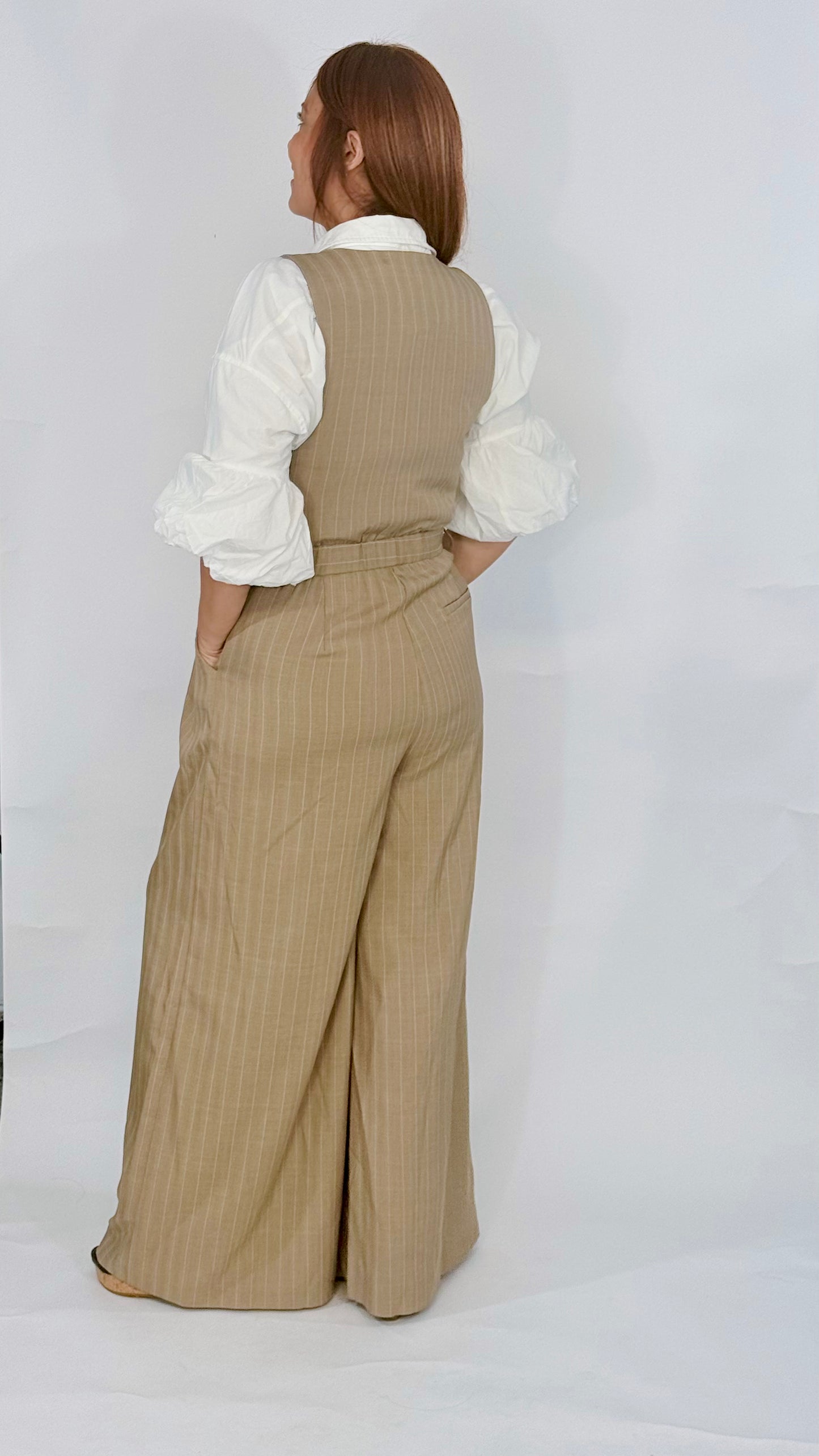 Valeria Pinstripe Jumpsuit