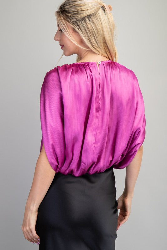 Rachelle's Round Neck Bubble Top