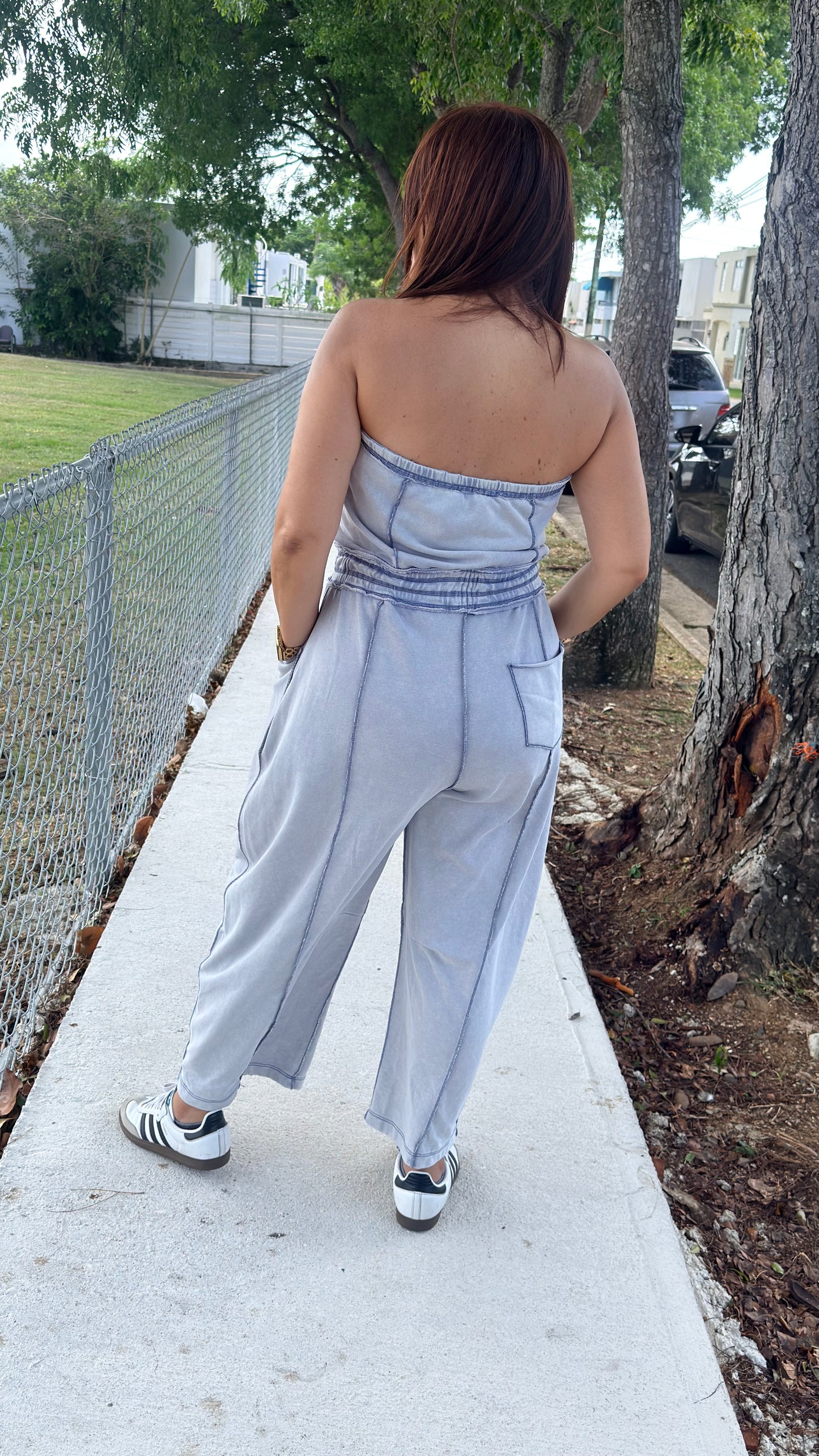 Azure Barrel Jumpsuit