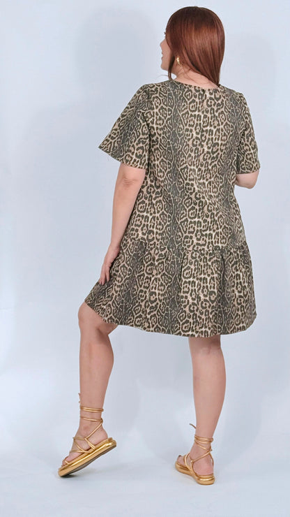 Liz's Animal Print Mini Dress