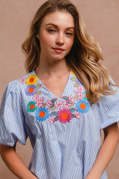 Zara's Embroidery Mini Dress