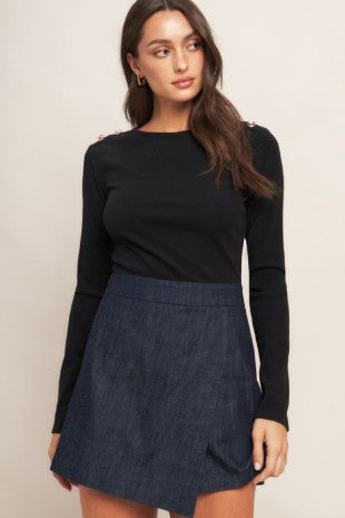 Alessia Skort Denim Romper