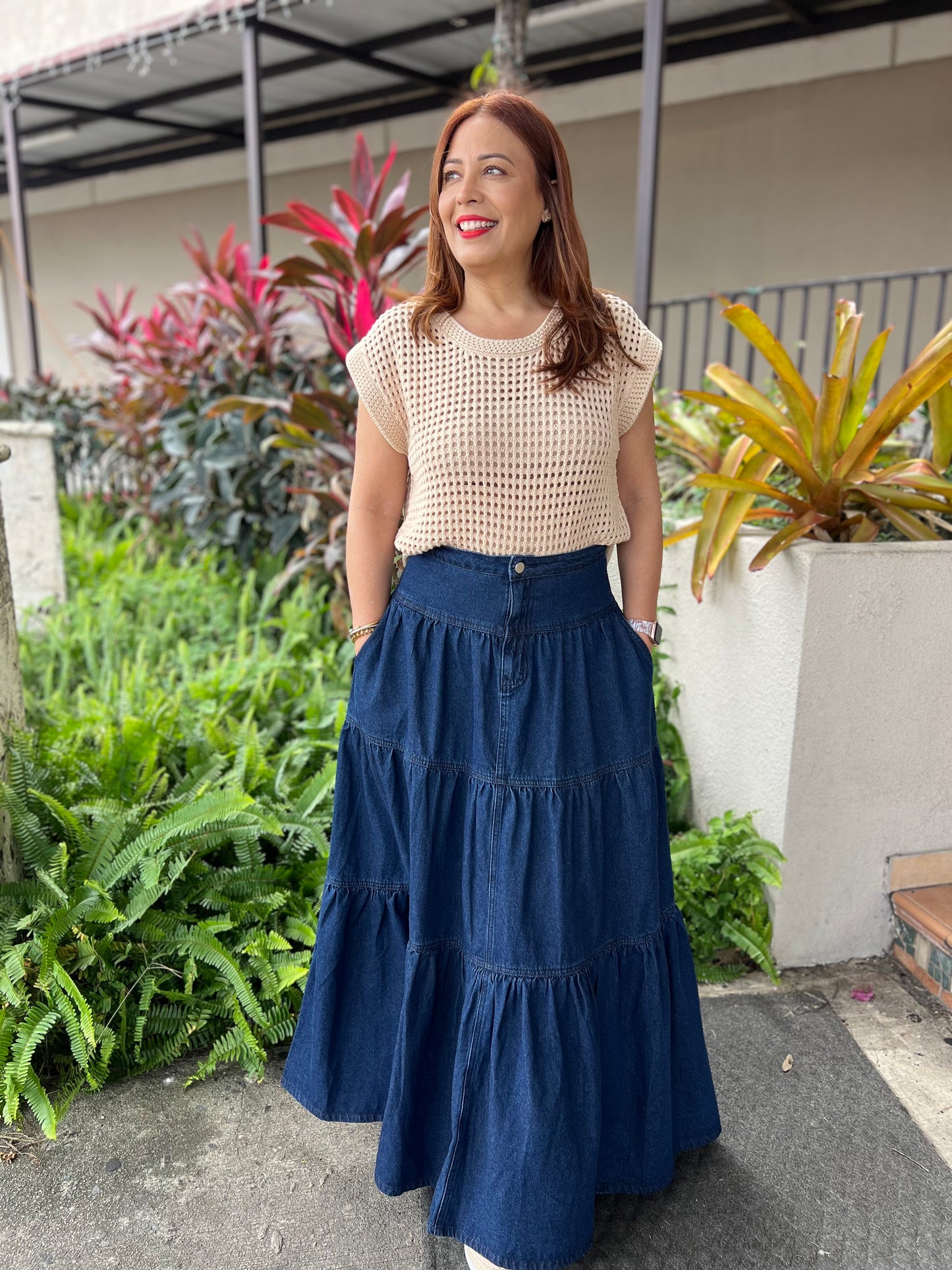 Kelly's Denim Maxi Skirt