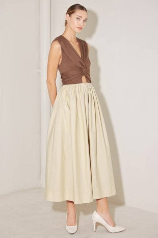 Aveline Contrast Maxi Dress