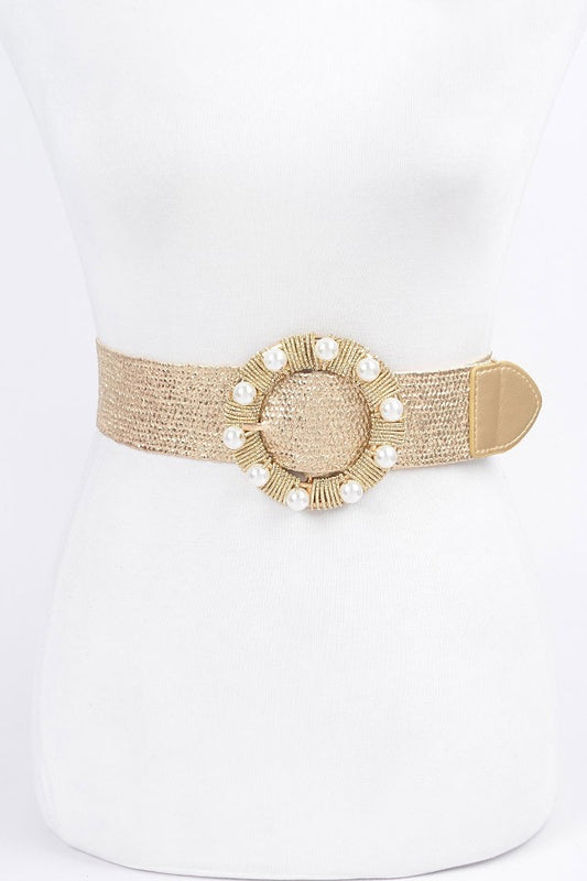 Pearl Metallic Stretch Belt