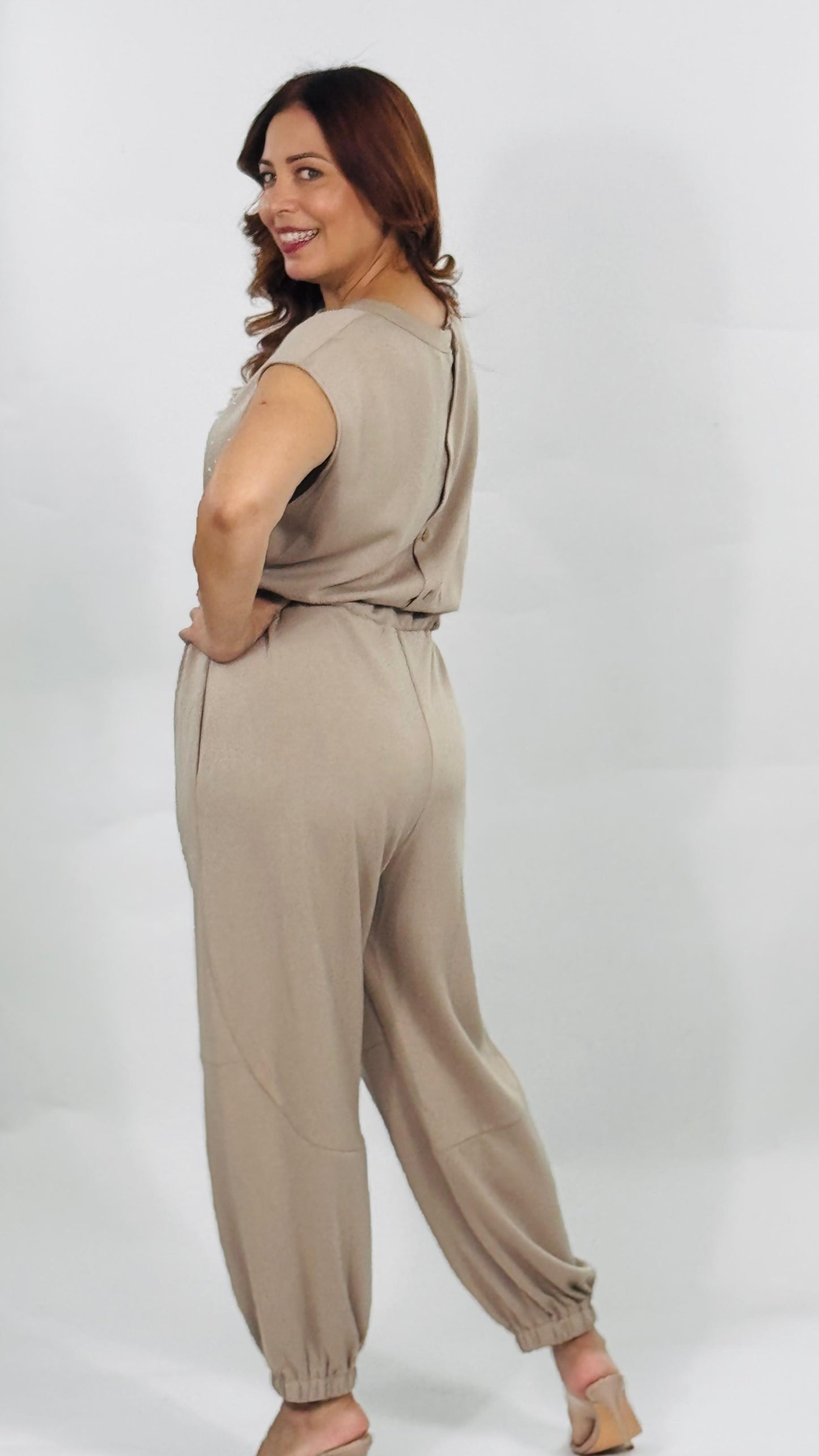 July Rhinestone Jogger Jumpsuit